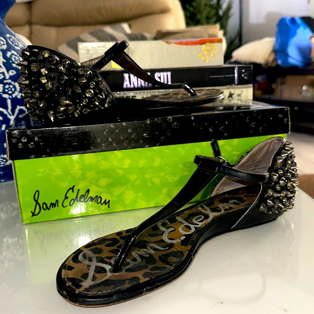 SAM EDELMAN | “Bellatrix” Embellished Spikes and Rhinestone Sandals | Size: 7.5